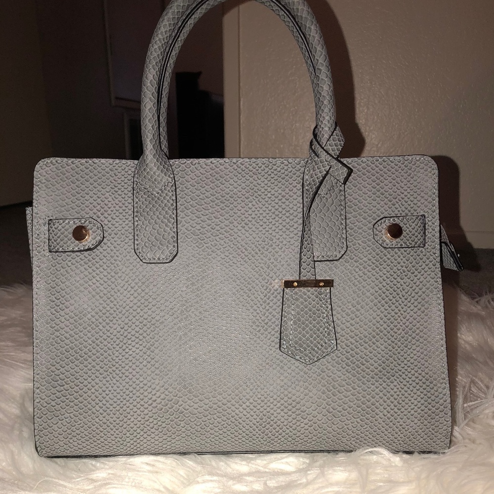 Faux Leather Satchel